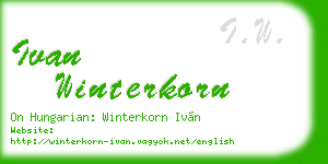ivan winterkorn business card